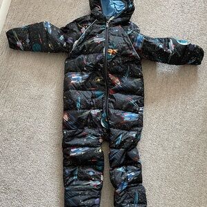 Space-Themed Puffer Snowsuit